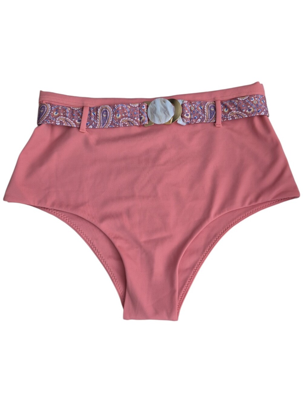Palm Swimwear Womens Small Retro DUSK PAISLEY Mesa Bikini Bottoms Mauve Rose NWT